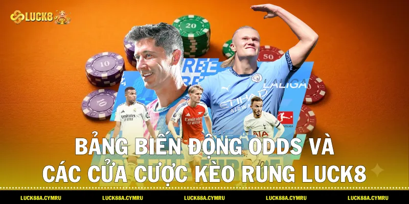 Bảng biến động odds và các cửa cược Kèo rung Luck8